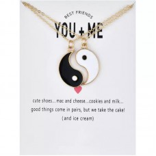 Collar Ying Yang You + Me Parejas Amor Collares Colgante